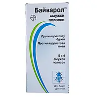 Полоски Bayer Байварол для обнаружения и уничтожения клещей варроа, 1 блистер (4 полоски) годен до 07/2026