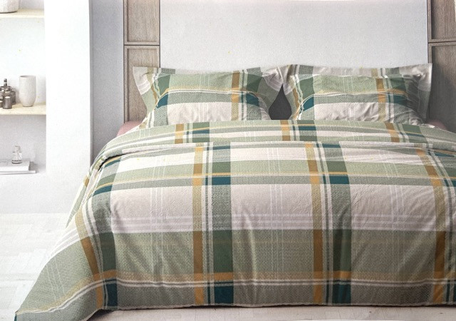 Комплект постільної білизни ТЕП Beige Plaid бавовна 215-150 см кольоровий