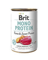 Консерва Брит Brit Mono Protein Dog для собак с тунцом и бататом 400 г