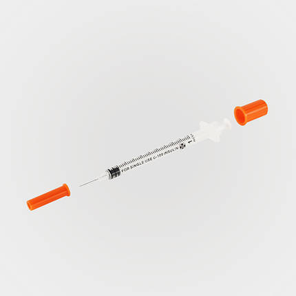 SF Medical 1 мл U-100 (упаковка 100 шт) Інсуліновий шприц з інтегрованою голкою 30Gх1/2 (0.3*13 мм), фото 1