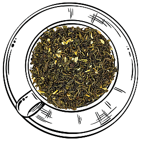 Чай зелений ароматизований «Жасмін королівський», 1кг