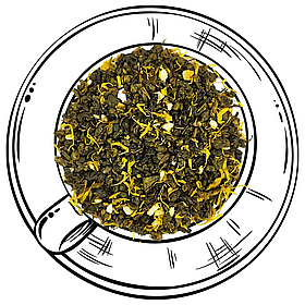 Чай зелений ароматизований «Лимонний фреш», 1кг