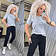 Крутий жіночий літній костюм футболка та джоггери, фото 9