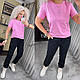 Крутий жіночий літній костюм футболка та джоггери, фото 5