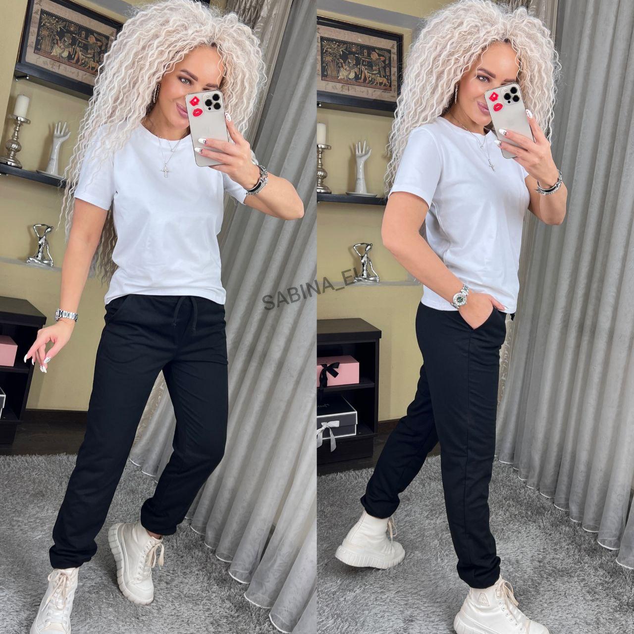 Крутий жіночий літній костюм футболка та джоггери, фото 1