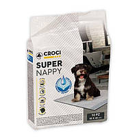 Croci Super Nappy - Одноразовые гигиенические пеленки для собак и котов 60 х 60 (50шт)