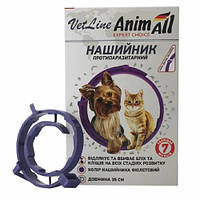 AnimAll Ошейник противопаразитарный VetLine для кошек и собак Фиолетовый 35 см