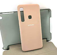 Чехол на Samsung A9 2018, A920 накладка бампер Siicone Cover бежевый