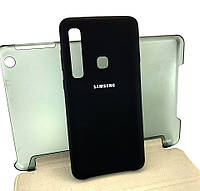 Чехол на Samsung A9 2018, A920 накладка бампер Siicone Cover черный
