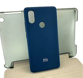 Чохол на Xiaomi Mi 8 SE накладка бампер Silicone Cover силіконовий синій