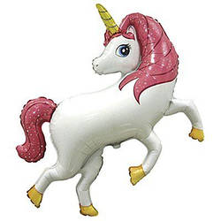 Гелієва фігура куля " Єдиноріг рожевий" Flexmetal
