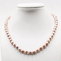 Буси Річний Перли 8 мм 46 см Рожевий