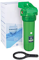 Aquafilter FHPR12-3_R-AB Линейный бактериостатический корпус с клапаном сброса давления и зеленой колбой (1/2"