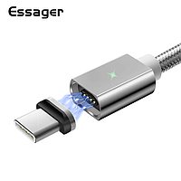 Магнитный кабель серый ESSAGER USB Type-C 1метр