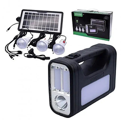 Портативна сонячна система з ліхтарем BL-80172, 3 лампочки, сонячна панель, power bank