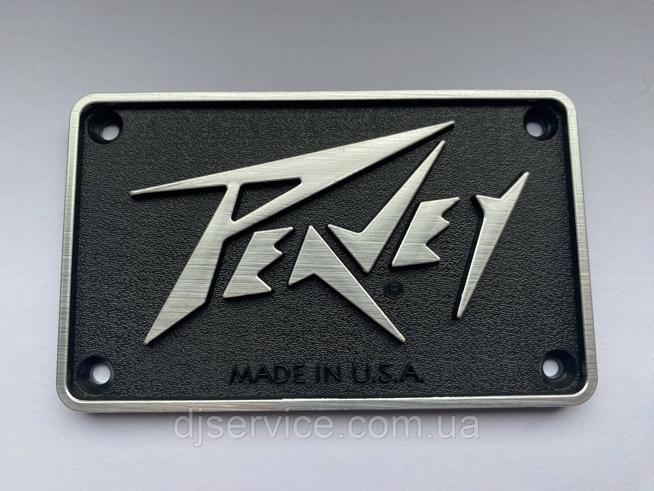 Шильдик, наклейка, логотип 100×60mm (plastic) на сітку колонки Peavey