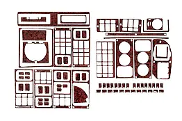 Накладки на панель під дерево Meric для Scania 4 серія 1995-2004 рр. Пластик