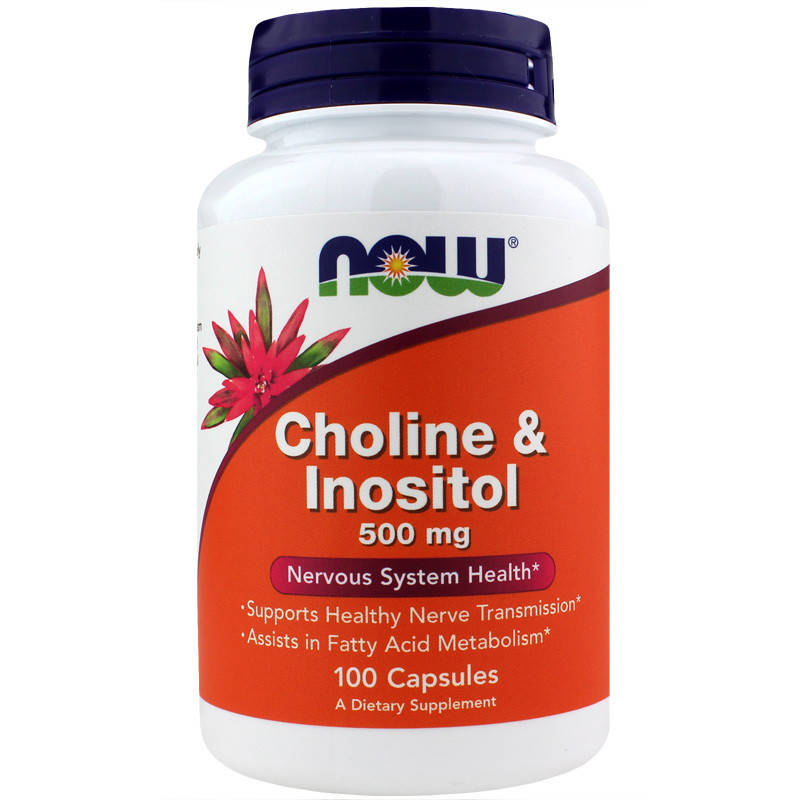 

Харчова добавка NOW Foods Choline & Inositol 500 mg 100 VCaps