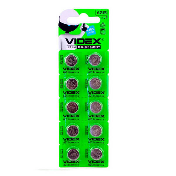 

Батарейка Videx часовая алкалиновая AG13 1,5V(10/100/1600)блистер