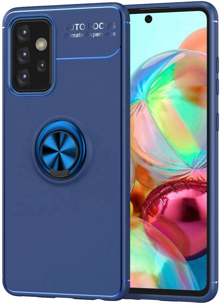 

Чехол с кольцом Samsung Galaxy A52 A525 Autofocus Синий
