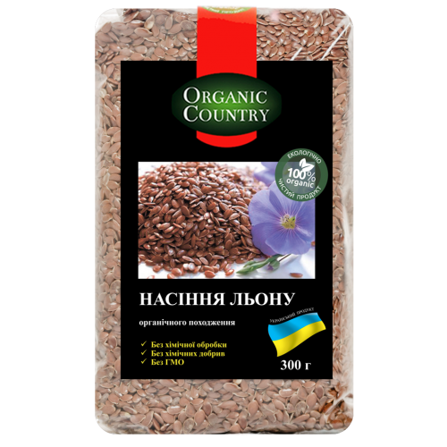 

Насіння льону органичне, Україна, 300 г, ORGANIC COUNTRY