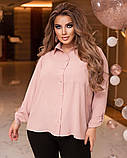 Стильна жіноча батальна блузка-сорочка в діловому стилі (р.56-60). Арт-1003/11, фото 4