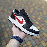 Чоловічі літні кросівки Nike Air Jordan 23 низькі Білі з чорним Червона кома найк аір джордан чудової якості