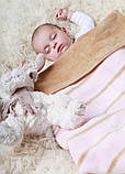 Ковдра-плед дитяча двостороння в смужку ТМ Womar (Zaffiro) 100 x 150 см 100% бавовна, фото 7