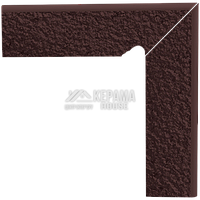 Фасадный цоколь правый 2х-элементный Paradyż Natural Brown STR 81x300 (Матовая, Структурированная, Коричневый)