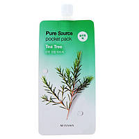 Ночная маска с экстрактом чайного дерева Missha Pure Source Pocket Pack Tea Tree