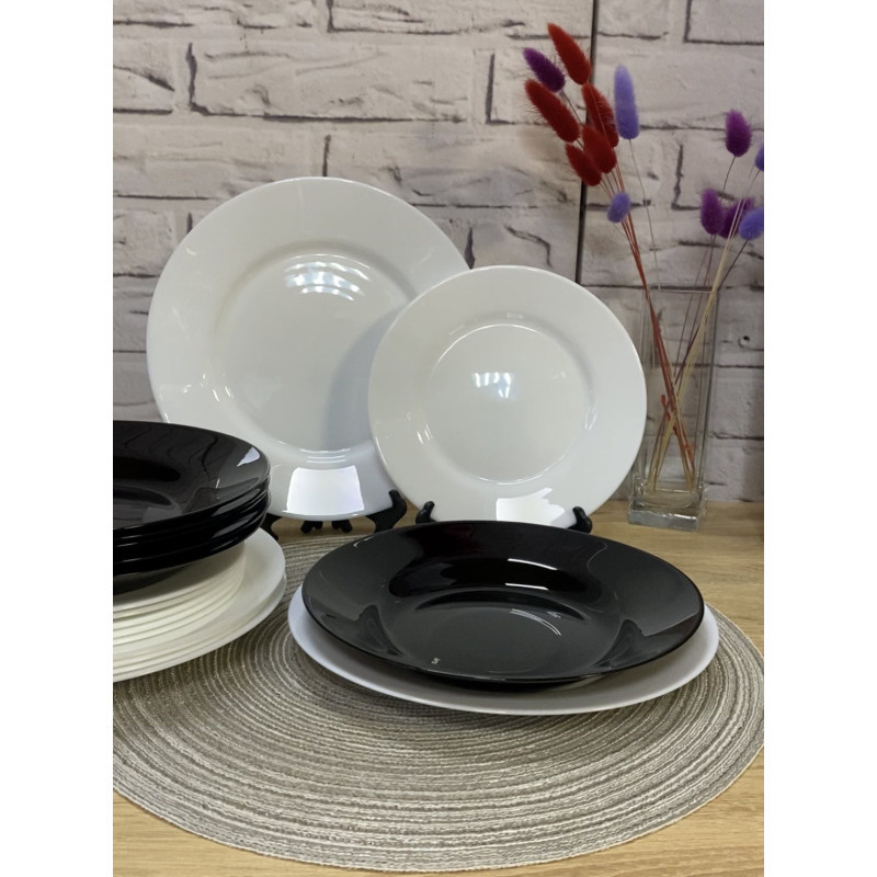 Сервіз столовий 18 предметів Luminarc Plumi Black&White V2484, фото 1