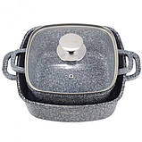 Набір каструль Ofenbach 5 предметів 2.3 л, 4.4 л з алюмінію з гранітним покриттям (KM-100508), фото 6