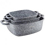 Набір каструль Ofenbach 7 предметів із гранітним покриттям 2.3 л, 4.4 л, 6.5 л KM-100509, фото 3