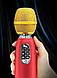 MicMagic L-1238 бездротовий Bluetooth-мікрофон караоке, Портативний блютуз мікрофон для співу 20 Вт червоний, фото 3