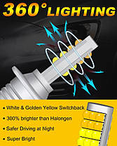 Світлодіодна лампа H3 LED 3030 24 SMD 12-24 В жовтий/білий, фото 4