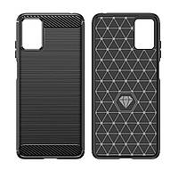 Протиударний TPU чохол Rugged Carbon для Motorola E22 (xt2239) | Mofan | чорний