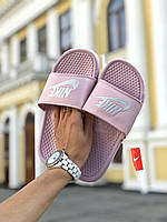 Женские шлепанцы Nike Benassi Slide Pink Logo Silver ALL04401 36
