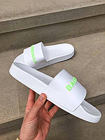 Жіночі шльопанці Balenciaga Slides White Neon ALL08468