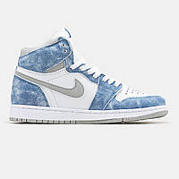 Женские кроссовки Air Jordan 1 Retro High Hyper Royal Smoke Grey 555088-402