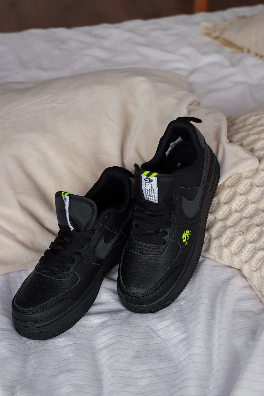 Nike air force 1 black cheap and volt