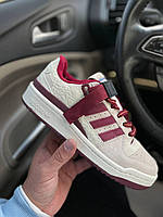 Женские кроссовки Adidas Forum Low Lunar New Year White Burgundy GX8866