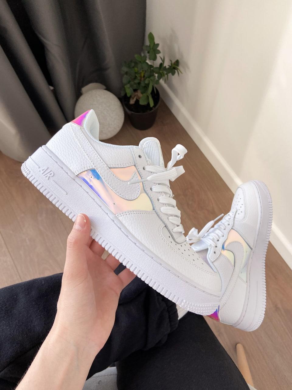Nike air force store 1 holographic white