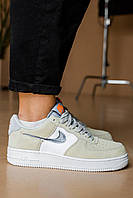 Женские кроссовки Nike Air Force 1 Low Pure Platinum Indigo Fog Grey CK4383-001 38