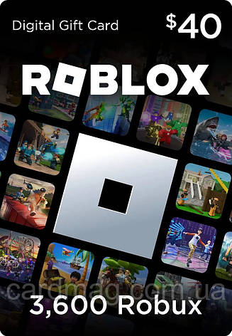 Roblox 40$ Gift Card | 3600 Robux, фото 1