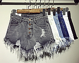 Шорти жіночі джинсові, висока талія!, фото 3