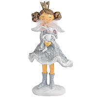 Великодня статуетка "Принцеса з кроликом" 21 см (полістоун)