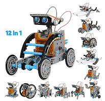 Конструктор STEM научный Робот на солнечной батарее 12 в 1.