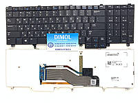 Оригинальная клавиатура для Dell Latitude E5520, E5520M, E5530, E6520 series, black, backlit, ru, подсветка