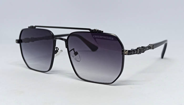 Купить Chrome Hearts очки мужские солнцезащитные темно серый градиент в ...