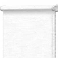 Роллеты на окна Рулонные шторы Жалюзи Однотонные Лен 1019 Белый